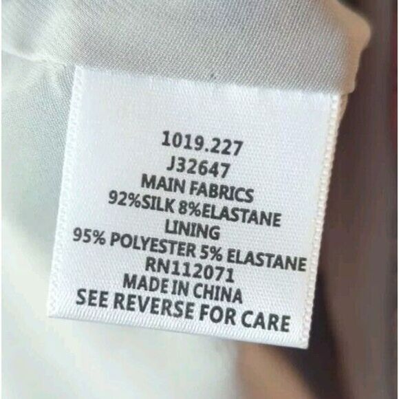 Jigsaw Pleated Silk Purple Pink Dress‎ Multicolor Art Watercolor Silk size 6 - Picture 6 of 9